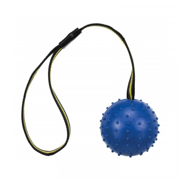 Trixie 6×35 Cm Doğal Kauçuk İpli Top | Köpek Top Oyuncak