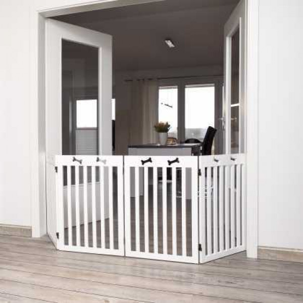 Trixie 60-160X75cm Bariyer, 4 Parça Beyaz | Köpek Kapısı