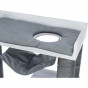 Trixie 72x110x38 Cm Oyun Evi ve Tırmalama Tahtası Gri | Platformlu Kedi Tırmalama Tahtası