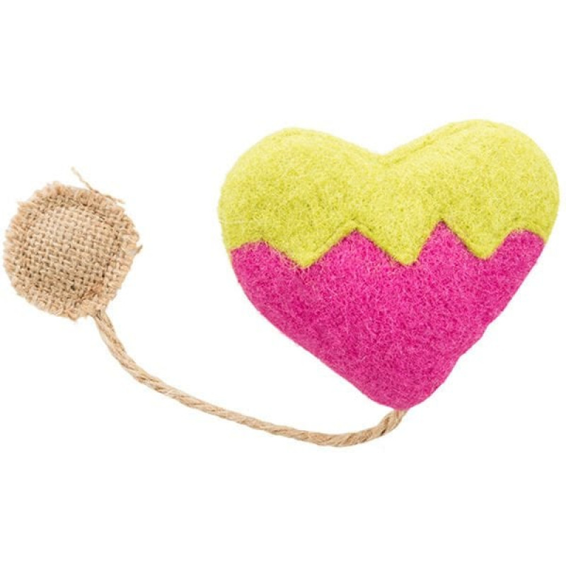 Trixie 8-18 Cm Kedi Otlu Jut Kalp | Kedi Otlu Oyuncak