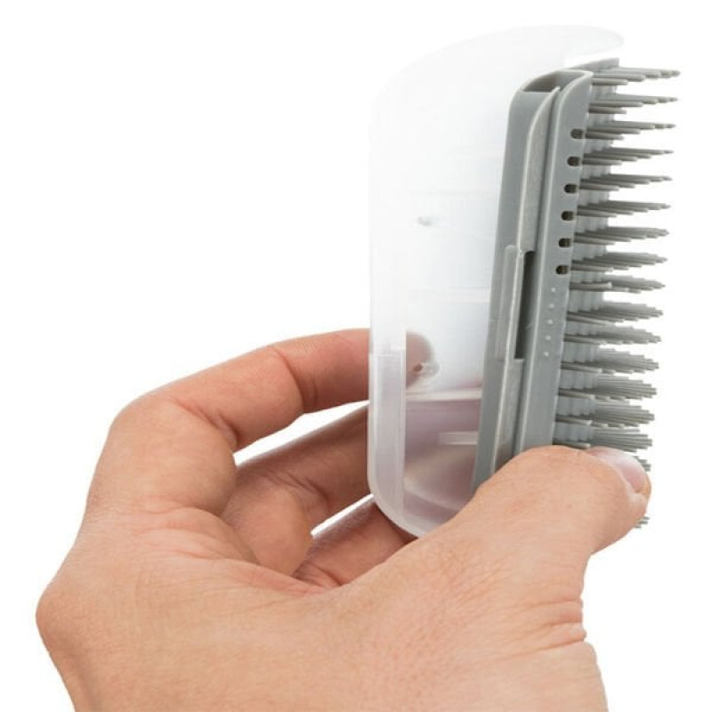 Trixie 8 x 13 Cmv Masaj Fırçası Köşeye Monte Edilebilir Gri