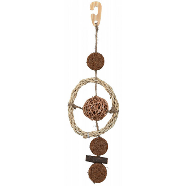 Trixie Kuş Oyuncağı, Askılı, Doğal, 35 Cm | Doğal Kuş Yemi