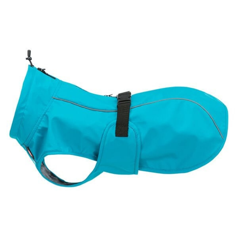 Trixie M Vimy Dolgulu Ve Yansıtıcı Yağmurluk Turkuaz 45 Cm | Köpek Kıyafeti