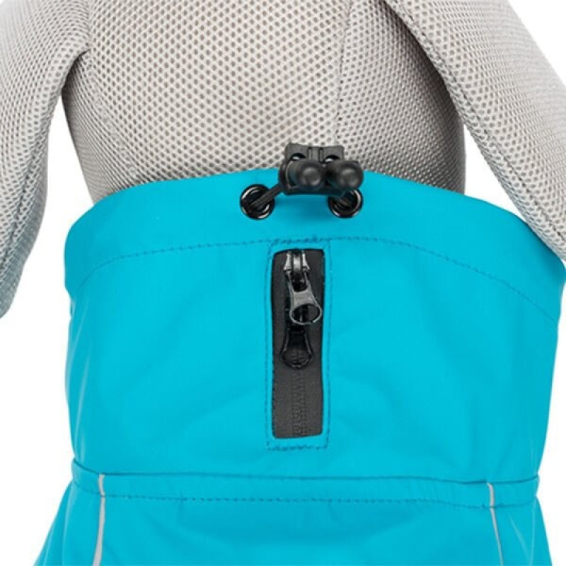 Trixie M Vimy Dolgulu Ve Yansıtıcı Yağmurluk Turkuaz 45 Cm | Köpek Kıyafeti