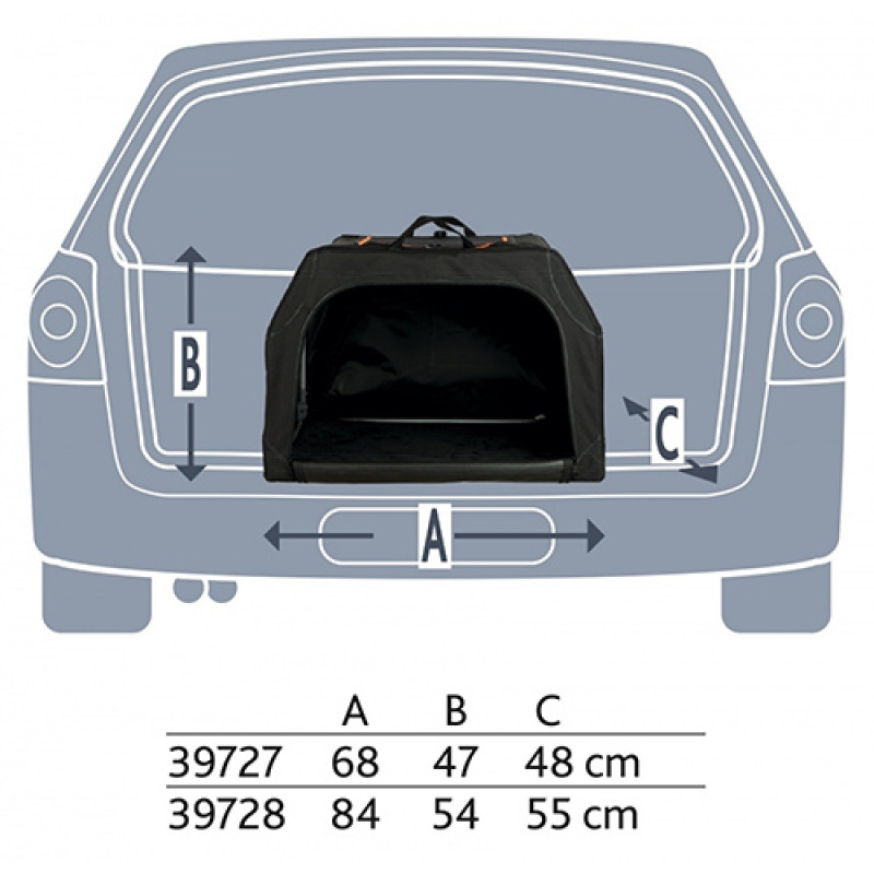 Trixie S-M Köpek Taşıma Kutusu 68x47x48 Cm Siyah | Köpek Taşıma Çantası Ve Kafes