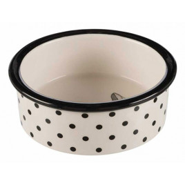 Seramik Mama Su Kabı, Beyaz Siyah | Seramik Mama Ve Su Kabı