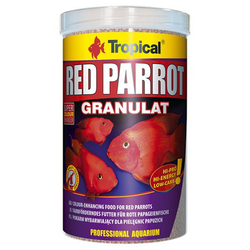 Tropical 100 Gr Red Parrot Granulat Kırmızı Papağan Balıkları İçin Granül Balık Yemi 250 Ml | Özel Akvaryum Yem Tropical 100 Gr Red Parrot Granulat Kırmızı Papağan Balıkları İçin Granül Balık Yemi 250 Ml | Özel Akvaryum Yem