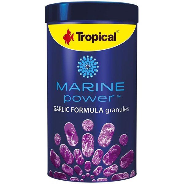 Tropical 150 Gr Marine Power Garlic Formula Granules Deniz Balıkları İçin Sarımsak Katkılı Balık Yemi 250 Ml | Özel Akvaryum Yem
