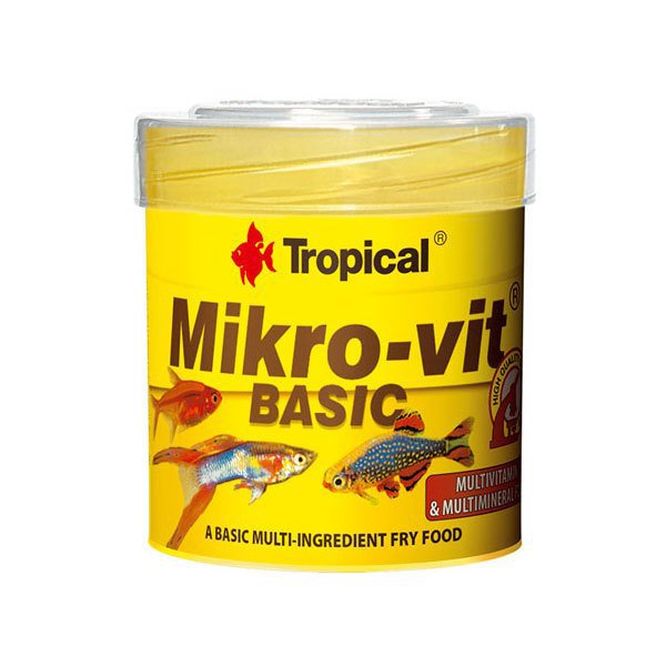 Tropical 32 Gr Mikro-Vit Basic Yavru Balıklar İçin Temel Yem Balık Yemi 50 Ml | Yavru Balık Yemi