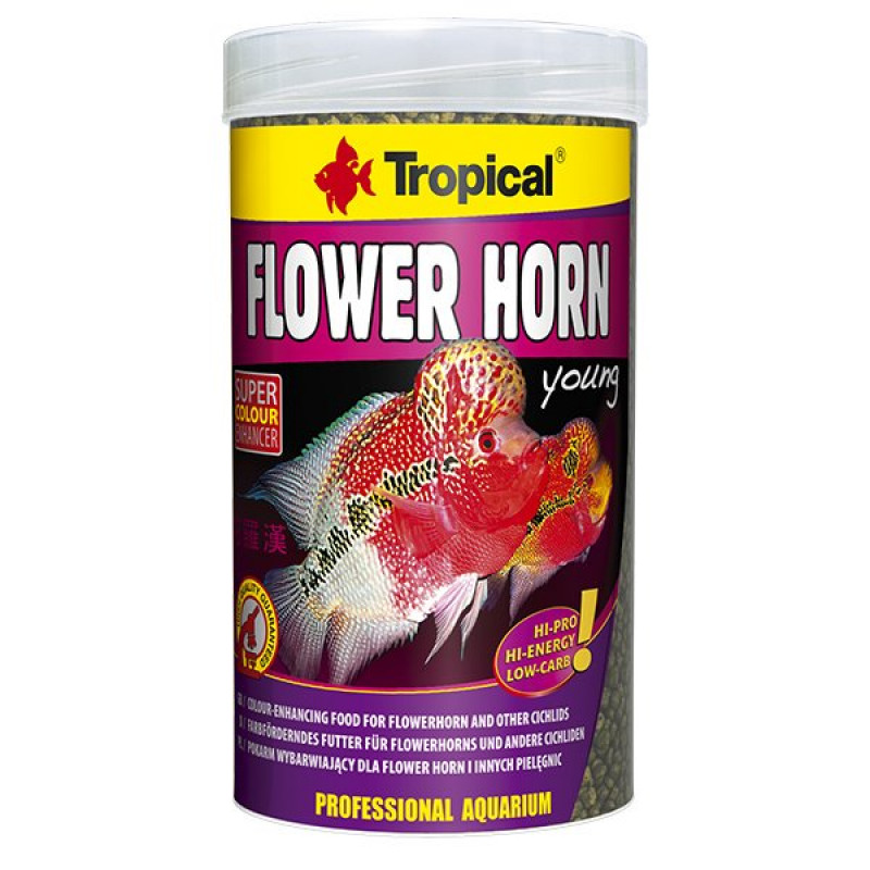 Tropical 380 Gr Flower Horn Young Pellet Genç Flower Horn Balıkları İçin Renklendirici Balık Yemi 1000 Ml | Özel Akvaryum Yem Tropical 380 Gr Flower Horn Young Pellet Genç Flower Horn Balıkları İçin Renklendirici Balık Yemi 1000 Ml | Özel Akvaryum Yem