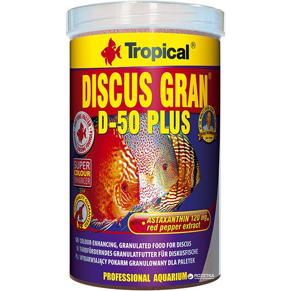 Tropical 440 Gr Discus Gran D-50 Plus Discus Balıkları İçin Renklendirici Balık Yemi 1000 Ml | Özel Akvaryum Yem