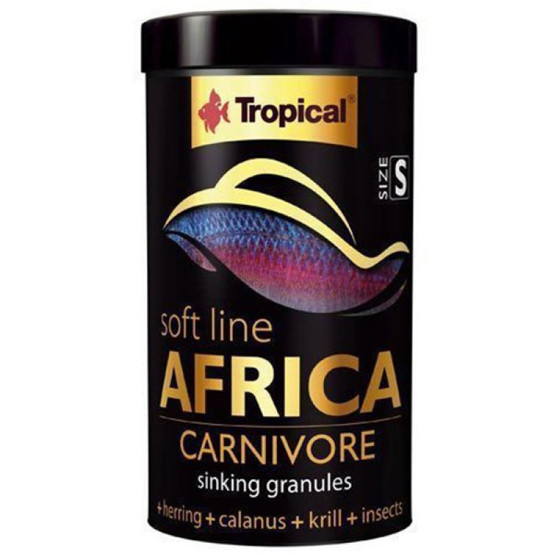 Tropical 60 Gr Softline Africa Carnivore S Afrika Balıkları İçin Dibe Batan Yumuşak Taneli Granül Balık Yemi 100 Ml | Özel Akvaryum Yem Tropical 60 Gr Softline Africa Carnivore S Afrika Balıkları İçin Dibe Batan Yumuşak Taneli Granül Balık Yemi 100 Ml | Özel Akvaryum Yem