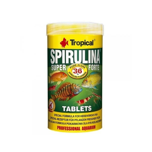 Tropical Spirulina Süper Forte Tablet Yoğun Spirulina İçerikli Tablet Balık Yemi 50 Ml 36 Gr | Balık Yem Tableti