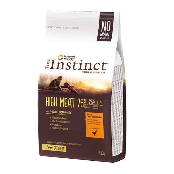 True Instinct 1 Kg Yüksek Etli Tavuklu Tahılsız Yetişkin | Yetişkin Kuru Kedi Maması