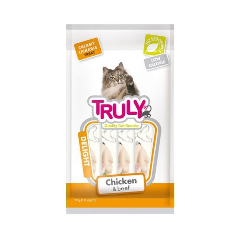 Truly 14 Gr Delight Tavuk ve Biftek | Kedi Bisküvi Ödül Maması Truly 14 Gr Delight Tavuk ve Biftek | Kedi Bisküvi Ödül Maması