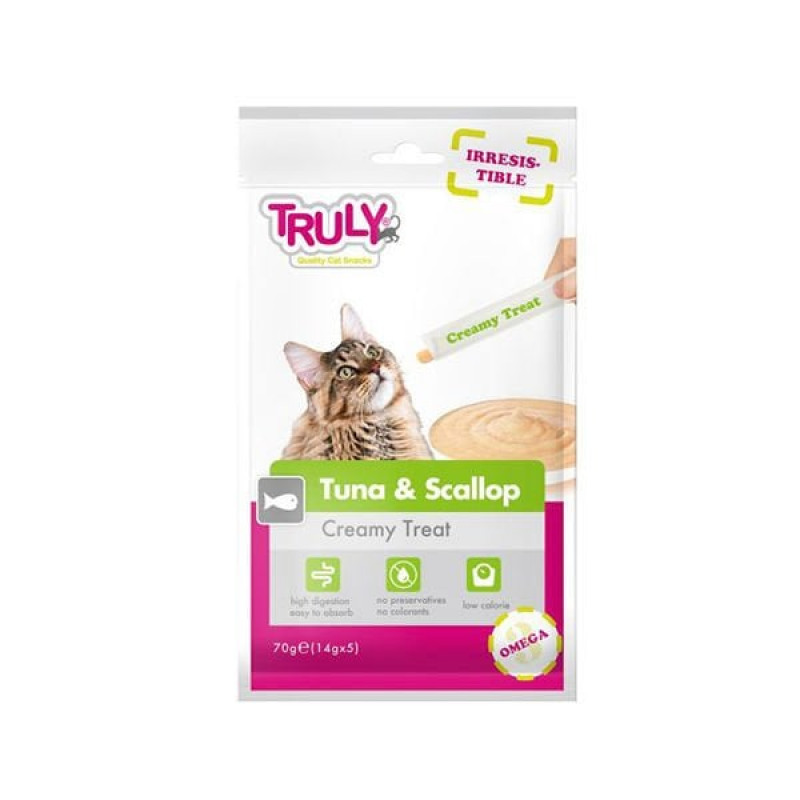 Truly 14 Gr Ton ve Deniz Tarağı | Kedi Sıvı Ödül Maması Truly 14 Gr Ton ve Deniz Tarağı | Kedi Sıvı Ödül Maması