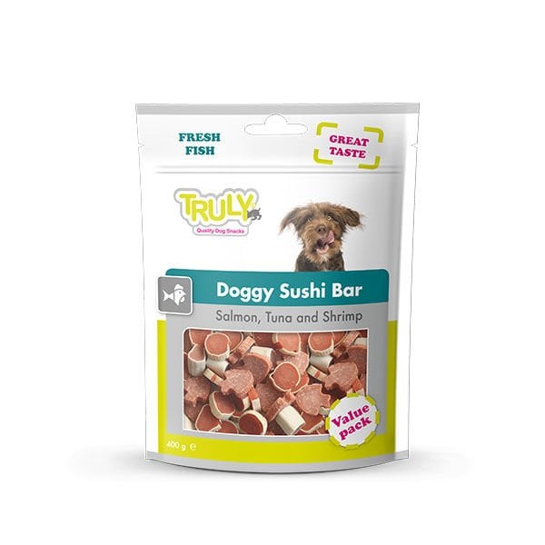Truly 90 Gr Doggy Sushi Bar Somon Ton ve Karides | Köpek Atıştırmalık Ödül Maması