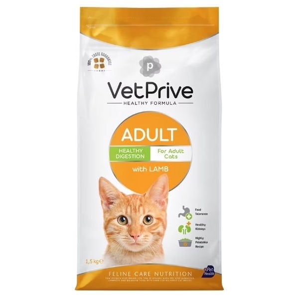 Vet Prive 1.5 Kg Kuzu Etli Yetişkin Kedi Maması | Yetişkin Kuru Kedi Maması