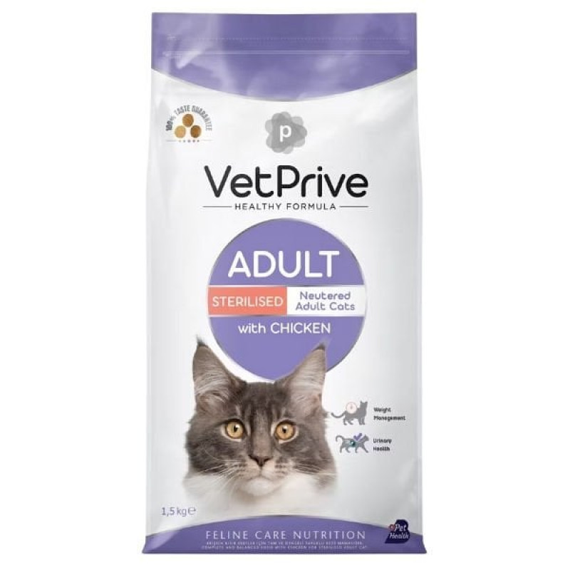 Vet Prive 1.5 Kg Tavuklu Kısırlaştırılmış Kedi Maması | Kısırlaştırılmış Kedi Maması Vet Prive 1.5 Kg Tavuklu Kısırlaştırılmış Kedi Maması | Kısırlaştırılmış Kedi Maması