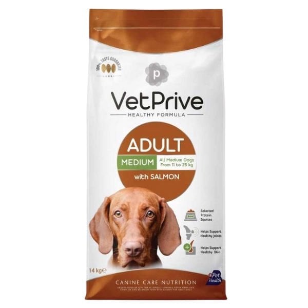 Vet Prive 14 Kg Somonlu Orta Irk Yetişkin Köpek Maması | Yetişkin Köpek Kuru Maması