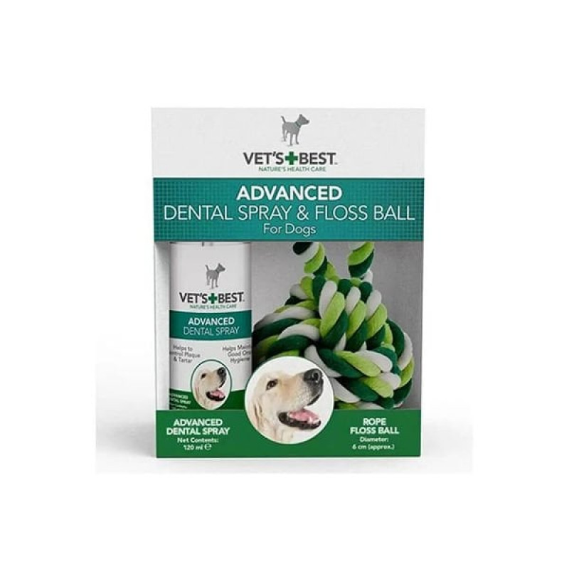 Vet's Best 100 Ml Nane ve Aloe Veralı Diş Temizleyici Ağız Spreyi ve Halat Top | Köpek Ağız Ve Diş Bakım Ürünü Vet's Best 100 Ml Nane ve Aloe Veralı Diş Temizleyici Ağız Spreyi ve Halat Top | Köpek Ağız Ve Diş Bakım Ürünü