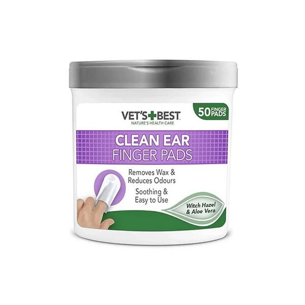 Vet's Best 50 Adet Parabensiz Parmak Kulak Temizleme Pedi | Kedi Göz Ve Kulak Bakım