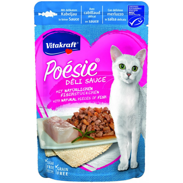 Vitakfraft 85 Gr Poesie Morina Balıklı Pouch | Yetişkin Kedi Maması