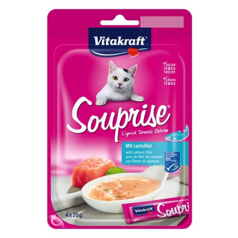 Vitakraft 20 Gr Souprise Somon Filetolu Çorba | Kedi Sıvı Ödül Maması Vitakraft 20 Gr Souprise Somon Filetolu Çorba | Kedi Sıvı Ödül Maması