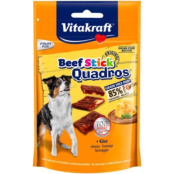 Vitakraft 70 Gr Beef Stick Quadros Sığır ve Peynir | Köpek Kemik Ödül Maması