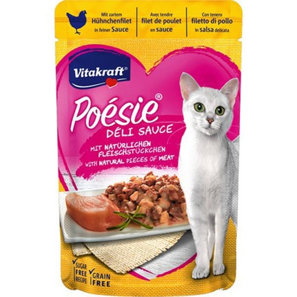 Vitakraft 85 Gr Poesie Deli Sauce Tavuk | Yetişkin Kedi Maması