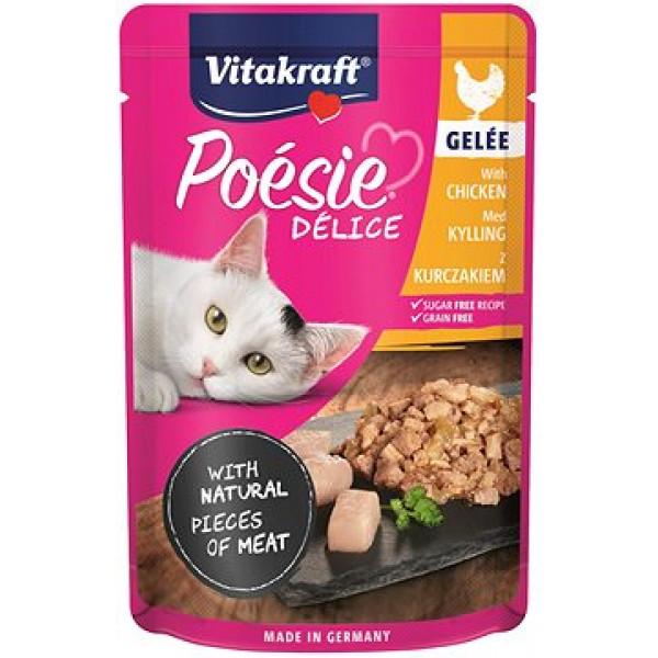 Vitakraft 85 Gr Poesie Delice Sos İçerisinde Tavuk Etli Yetişkin | Yetişkin Kedi Maması