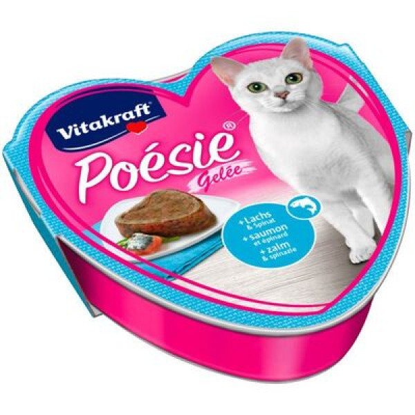 Vitakraft 85 Gr Poesie Jöle İçerisinde Somon ve Havuçlu Yetişkin | Yetişkin Kedi Maması