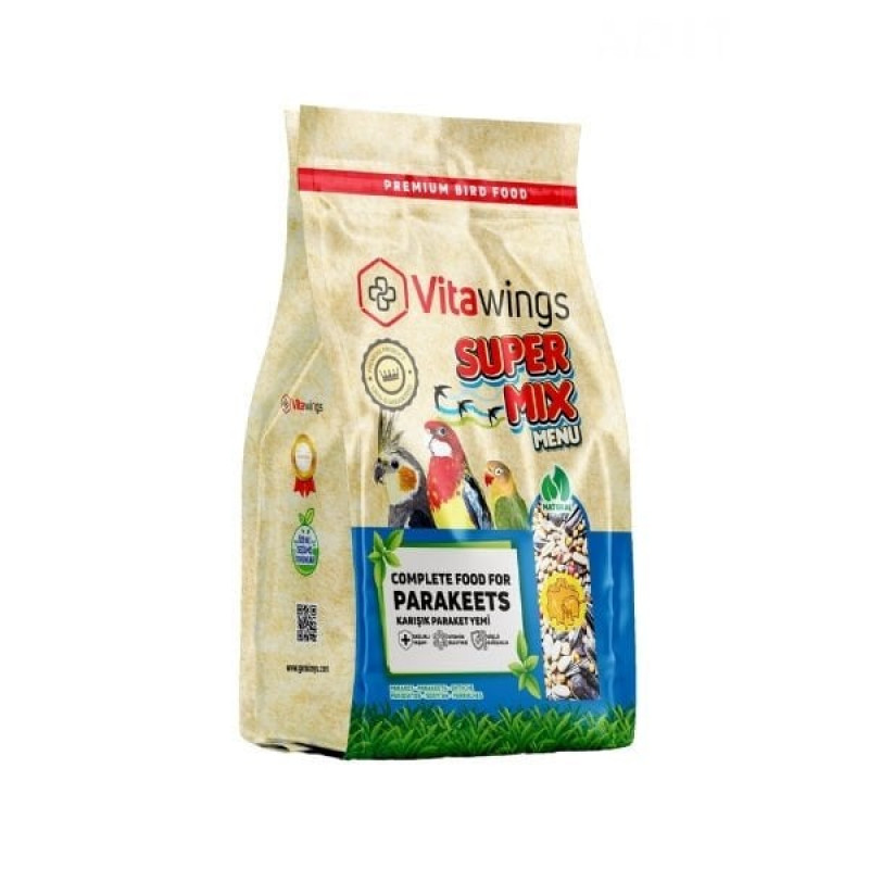 Vitawings Süper Mix 800 Gr Paraket Kuş Yemi 