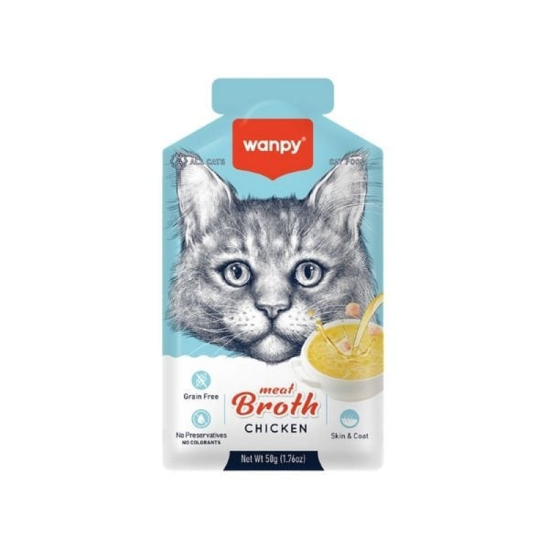 Wanpy 50 Gr Tavuk Etli Tahılsız Kedi Çorbası | Kedi Sıvı Ödül Maması Wanpy 50 Gr Tavuk Etli Tahılsız Kedi Çorbası | Kedi Sıvı Ödül Maması