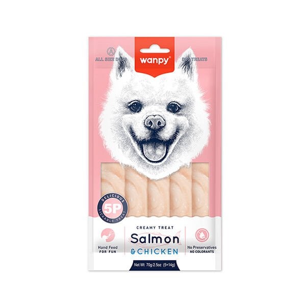 Wanpy 70 Gr Creamy Treat Somon ve Tavuk | Köpek Atıştırmalık Ödül Maması