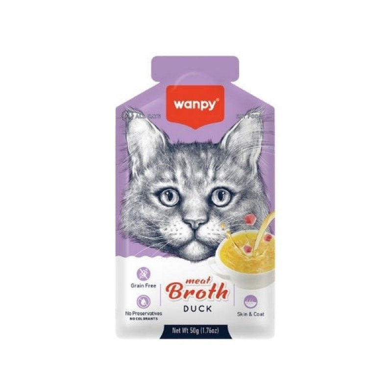 Wanpy Ördek Etli Tahılsız Kedi Çorbası 50 Gr | Kedi Sıvı Ödül Maması Wanpy Ördek Etli Tahılsız Kedi Çorbası 50 Gr | Kedi Sıvı Ödül Maması