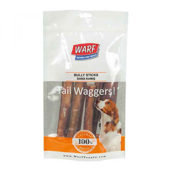 Warf 5 Adet Doğal Dana Kamış | Köpek Atıştırmalık Ödül Maması