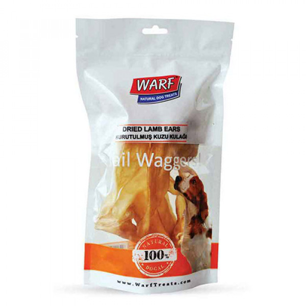 Warf 8 Adet Kurutulmuş Kuzu Kulağı | Kurutulmuş Köpek Ödül Maması
