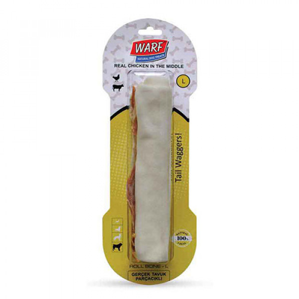 Warf L 24 cm Tavuklu Sargı Kemik 161 Gr | Burgu Köpek Ödül Maması