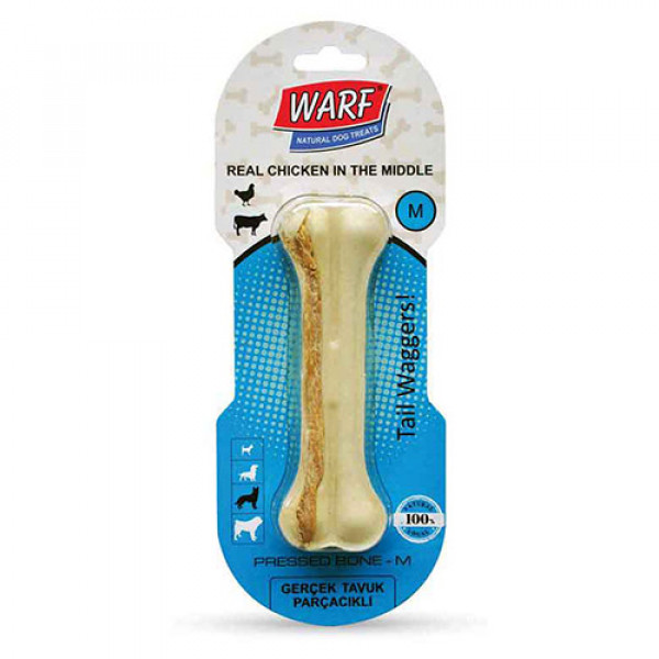 Warf M Tavuklu Kemik 15,5 cm 103 Gr | Köpek Kemik Ödül Maması