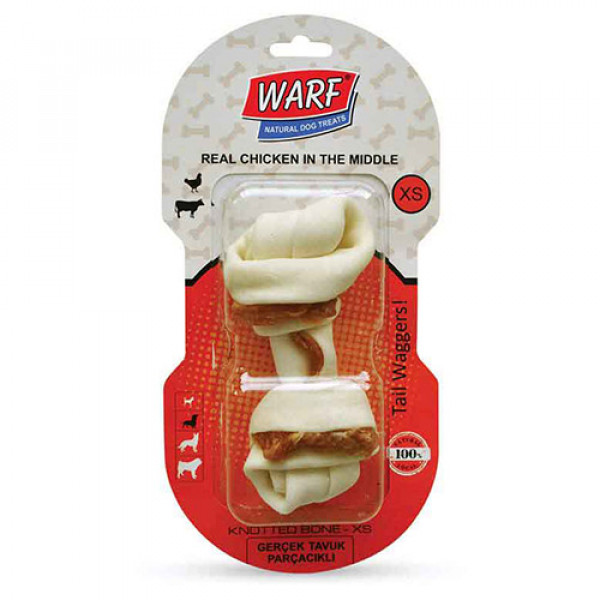 Warf XS Tavuklu Düğüm Kemik 15,5 cm 129 Gr | Köpek Kemik Ödül Maması
