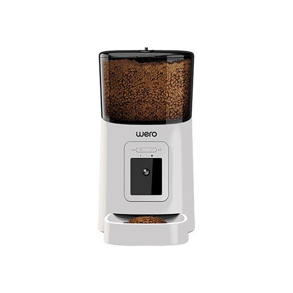 Wero Pet Feeder Kameralı ve Ses Kontrollü Akıllı Mama Kabı Beyaz | Köpek Otomatik Mama Kabı