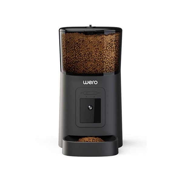 Wero Pet Feeder Kameralı ve Ses Kontrollü Akıllı Mama Kabı Siyah | Köpek Otomatik Mama Kabı