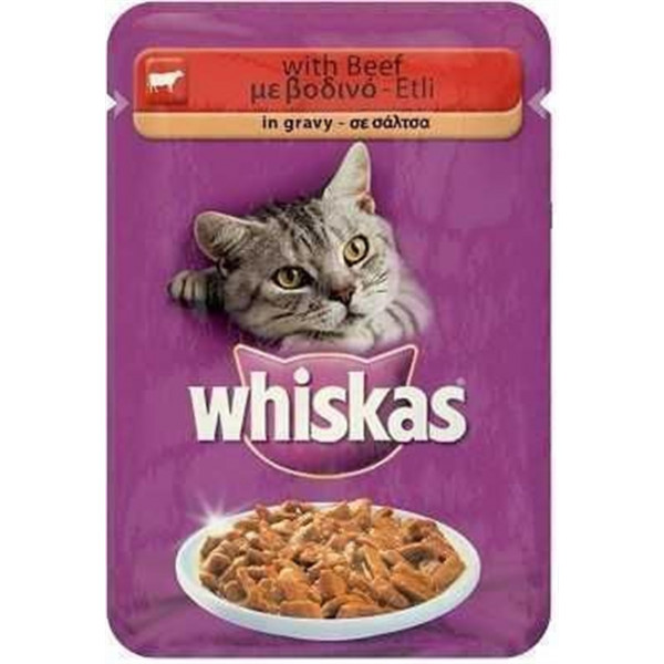 Whiskas 100 Gr Biftekli Yetişkin Kedi Konservesi Pouch | Sığır Etli Yaş Kedi Maması