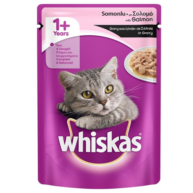 Whiskas 100 Gr Somonlu Yetişkin | Balıklı Yaş Kedi Maması Whiskas 100 Gr Somonlu Yetişkin | Balıklı Yaş Kedi Maması