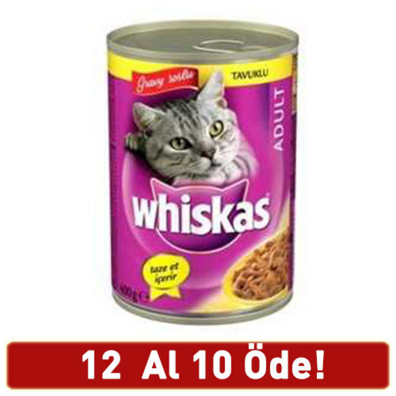 Whiskas 12 Adet Gravy Sos İçinde Tavuklu Yetişkin 400 Gr | Yetişkin Kedi Maması Whiskas 12 Adet Gravy Sos İçinde Tavuklu Yetişkin 400 Gr | Yetişkin Kedi Maması