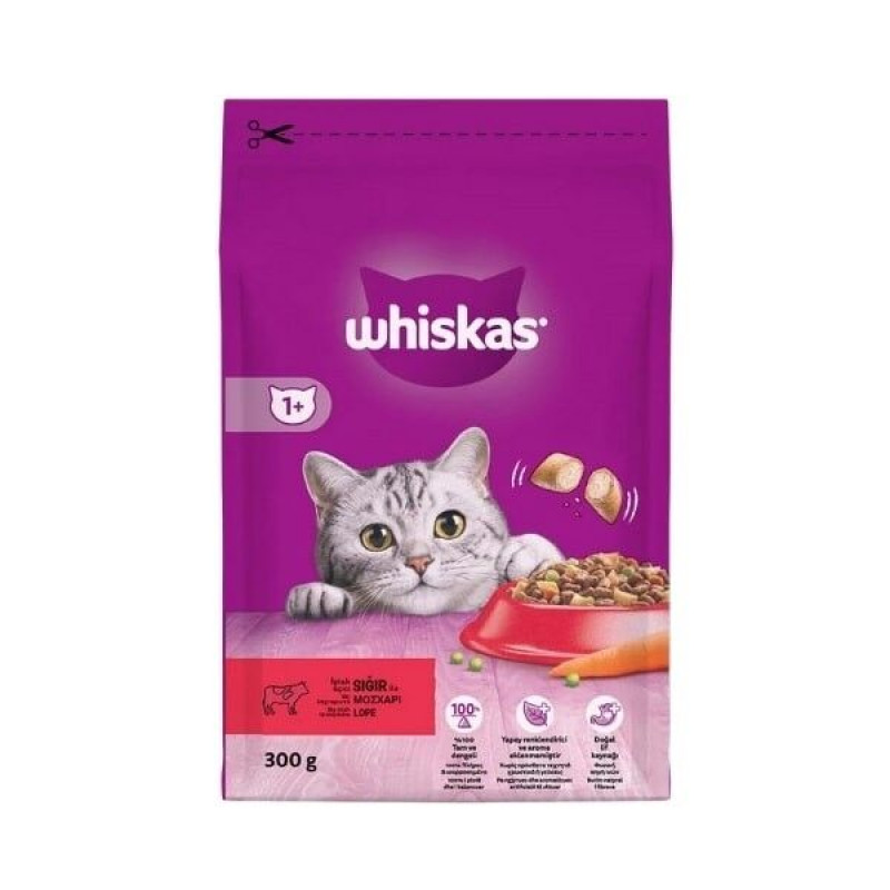 Whiskas 300 Gr Biftekli ve Havuçlu Yetişkin Kedi Maması 