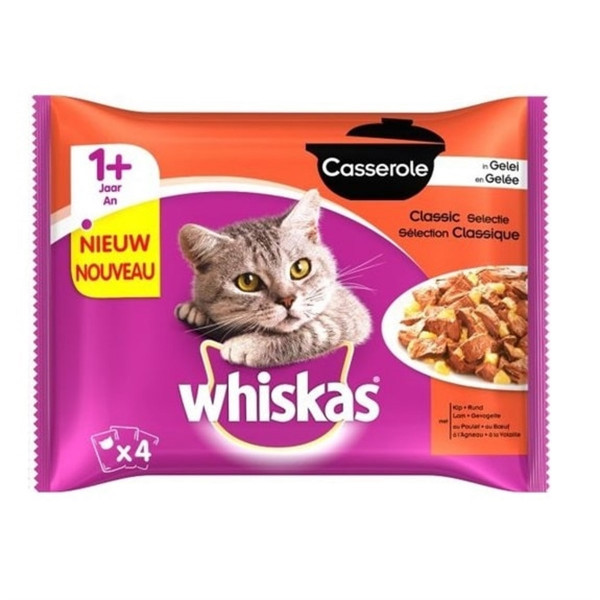Whiskas 4 Adet Pouch Karışık Güveç Seçenekli Jel 4x100 Gr | Sığır Etli Yaş Kedi Maması
