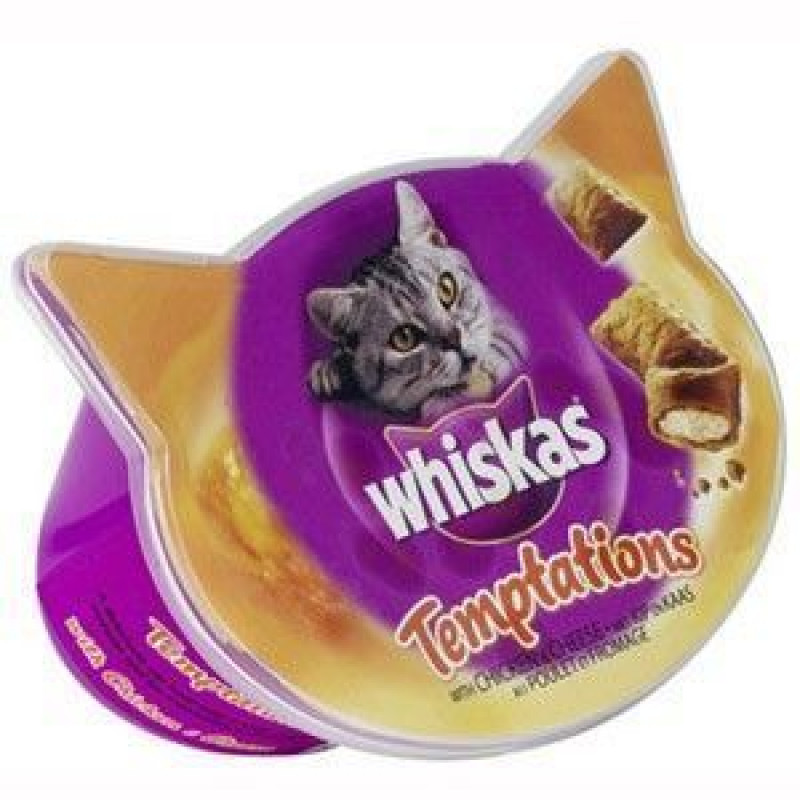 Whiskas 60 Gr Temptations Tavuklu Ve Peynirli | Kedi Bisküvi Ödül Maması Whiskas 60 Gr Temptations Tavuklu Ve Peynirli | Kedi Bisküvi Ödül Maması