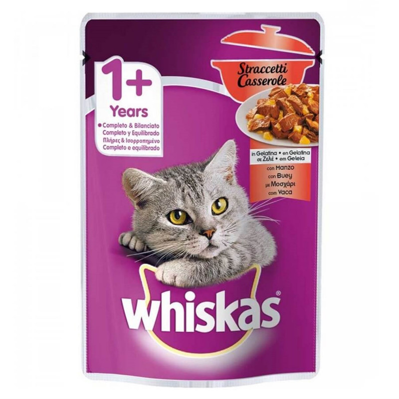 Whiskas 85 Gr Güveç Jöle İçinde Sığır Etli Pouch | Sığır Etli Yaş Kedi Maması Whiskas 85 Gr Güveç Jöle İçinde Sığır Etli Pouch | Sığır Etli Yaş Kedi Maması
